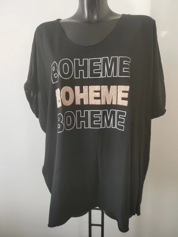 T-shirt Bohème noir